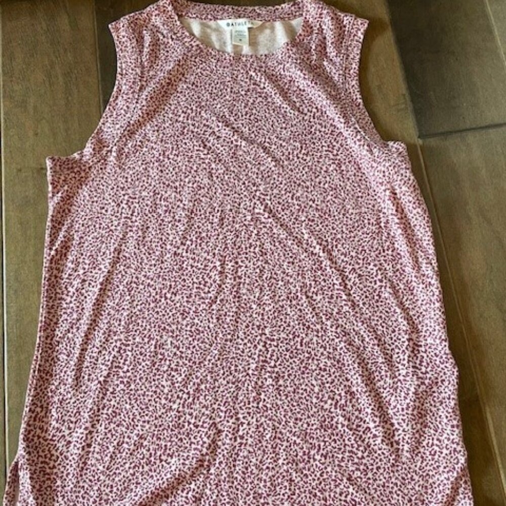 Athleta Sleeveless Pink Leopard Print Tank Sz M